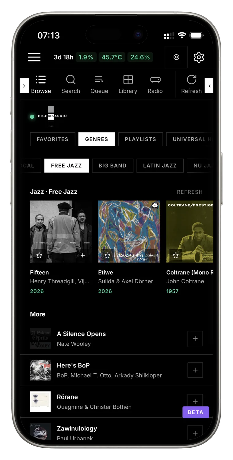 Library, dark theme
