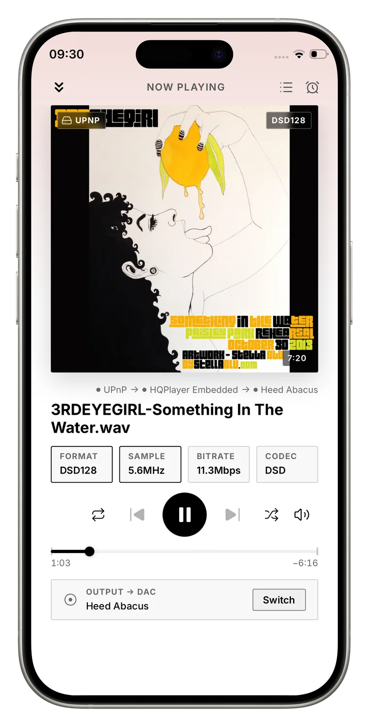 Player, DSD through HQPlayer