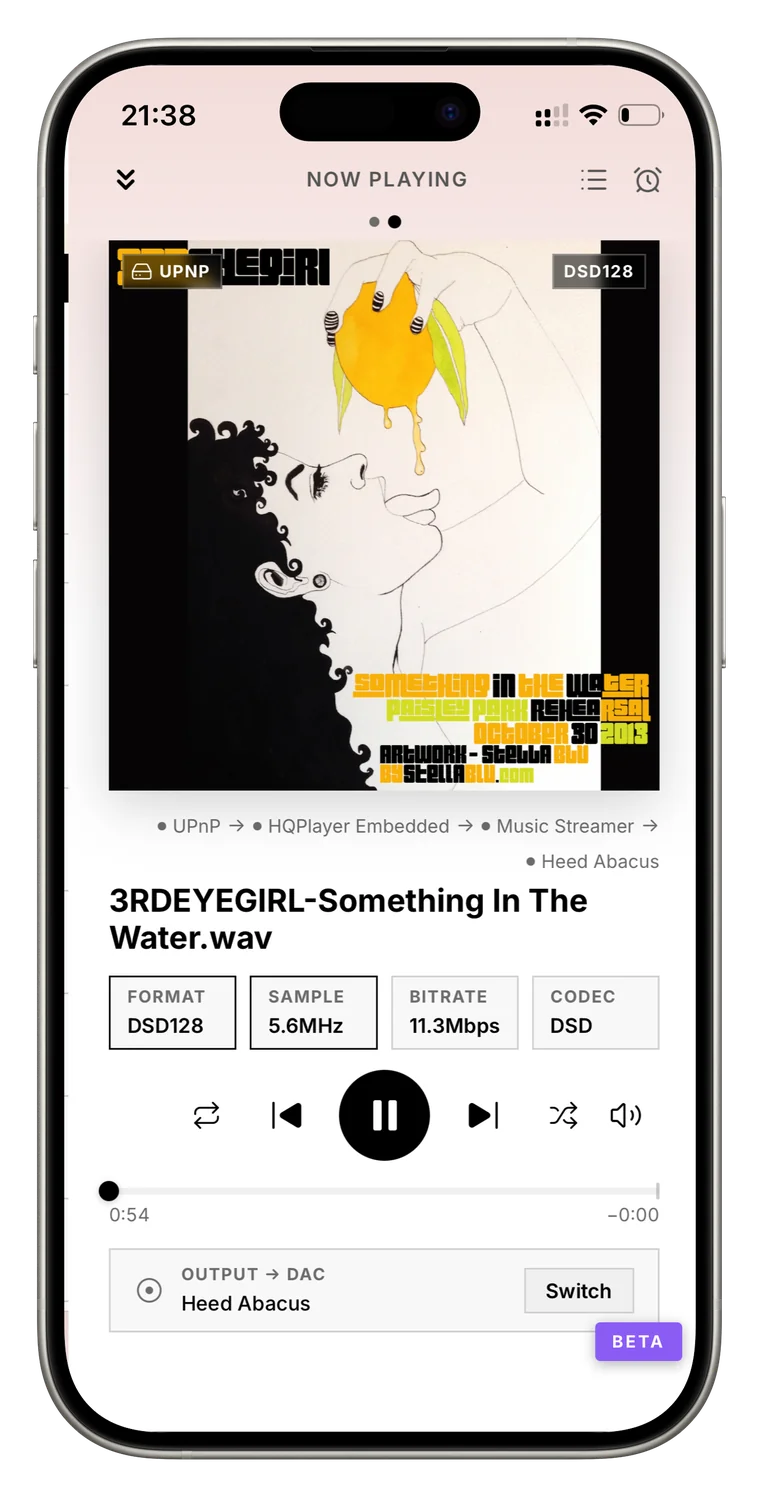 Player, DSD through HQPlayer