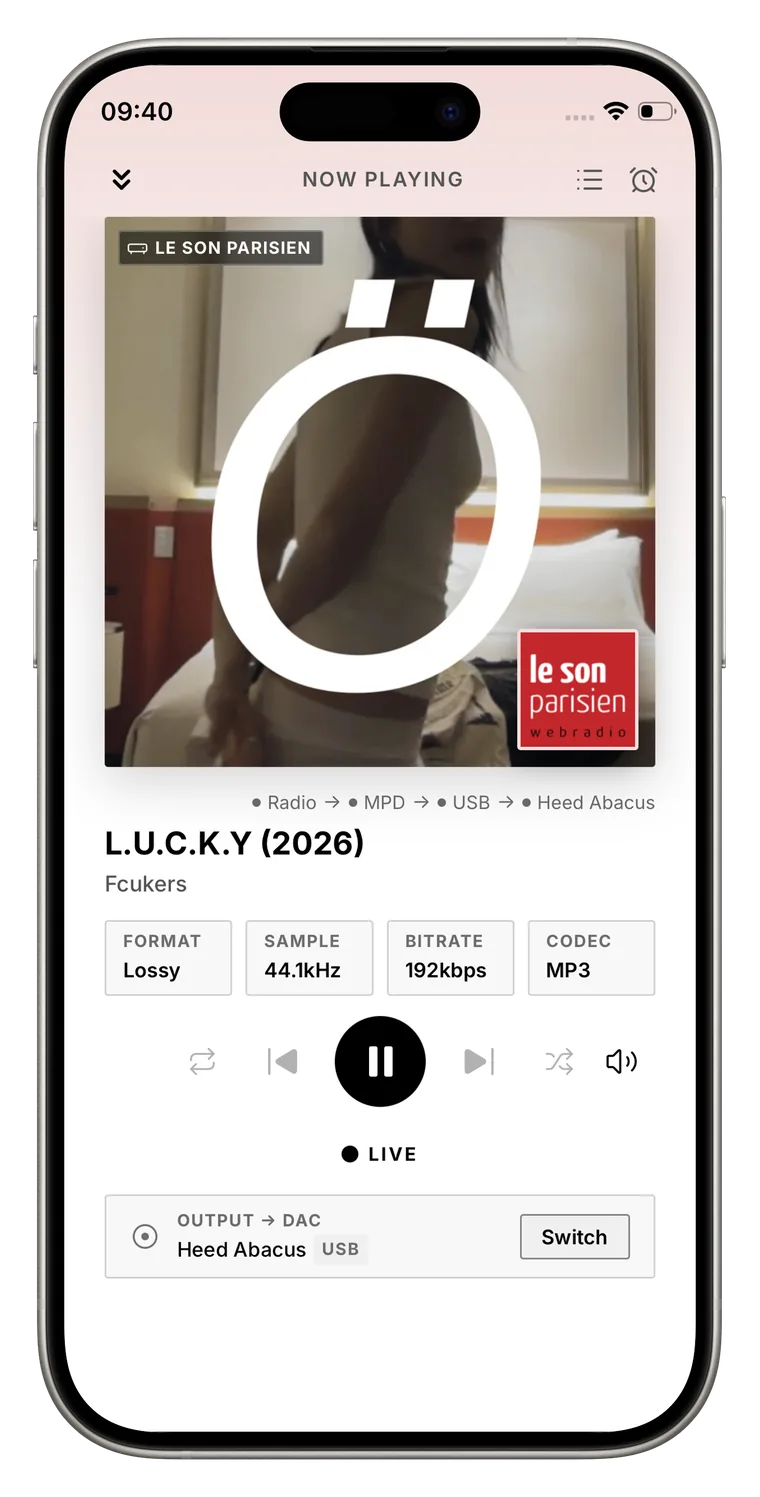 Player, internet radio