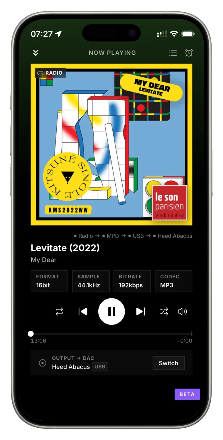 Player, internet radio